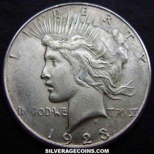 1923 S United States "Peace" Silver Dollar (Obverse)