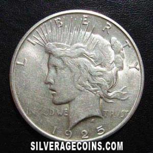 1925 S United States "Peace" Silver Dollar (Obverse)