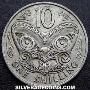 1967 (l) Elizabeth II New Zealander 10 Cents (Reverse)
