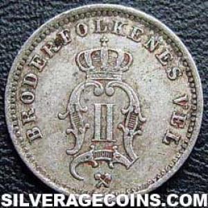 1901 Oscar II Norwegian Billon 10 Øre (Obverse)