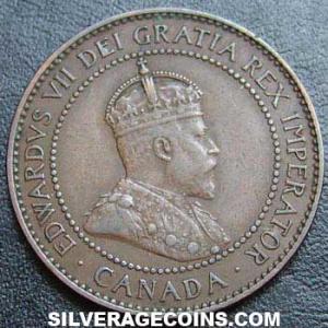 1906 Edward VII Canadian Bronze Cent (Obverse)