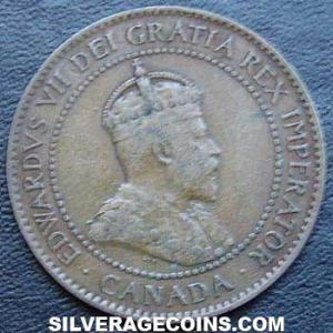 1907 Edward VII Canadian Bronze Cent (Obverse)