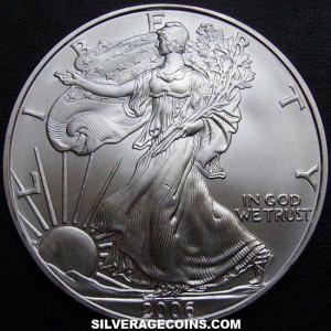 2006 United States Dollar 1 Ounce Silver Eagle (Obverse)