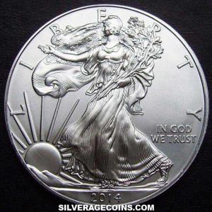 2014 United States Dollar 1 Ounce Silver Eagle (Obverse)