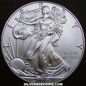 Silver Eagle de Dólar Estadounidense de 1 Onza de Plata 2017 (Anverso)