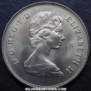 1981 [case] Elizabeth II British 25 New Pence (Diana and Charles) (Obverse)