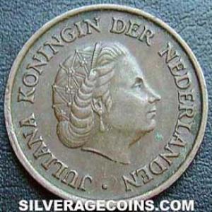 1950 Juliana Dutch Bronze 5 Cents (Obverse)