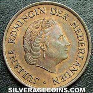 1961 Juliana Dutch Bronze 5 Cents (Obverse)