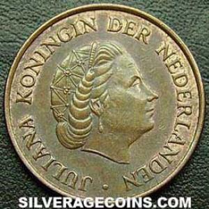 1969 (cock) Juliana Dutch Bronze 5 Cents (Obverse)