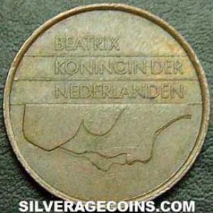 1989 Beatrix Dutch Bronze 5 Cents (Obverse)