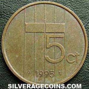 1995 Beatrix Dutch Bronze 5 Cents (Reverse)