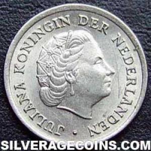 1956 Juliana Dutch Nickel 10 Cents (Obverse)