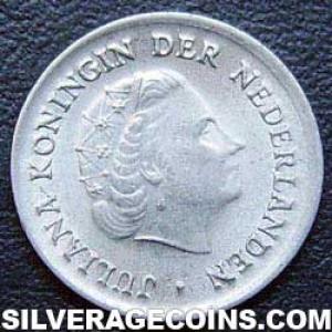 1958 Juliana Dutch Nickel 10 Cents (Obverse)