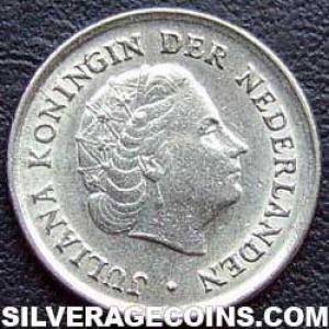 1961 Juliana Dutch Nickel 10 Cents (Obverse)