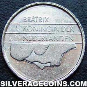1990 Beatrix Dutch Nickel 10 Cents (Obverse)