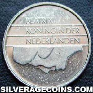 1991 Beatrix Dutch Nickel 10 Cents (Obverse)