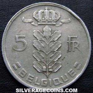 1949 Leopold III Belgian 5 Francs (French) (Obverse)