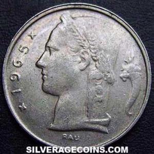 1965 Leopold III Belgian 5 Francs (French) (Reverse)