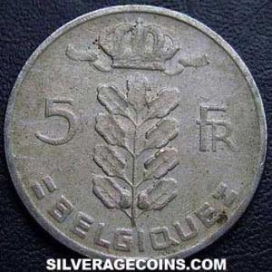 1966 Leopold III Belgian 5 Francs (French) (Obverse)