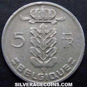 1967 Leopold III Belgian 5 Francs (French) (Obverse)