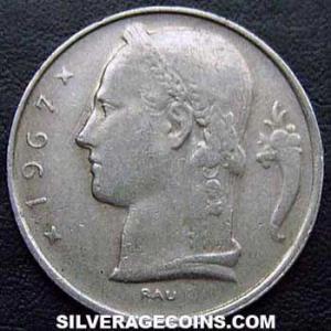 1967 Leopold III Belgian 5 Francs (French) (Reverse)