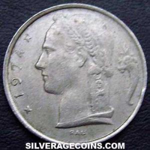 1974 Leopold III Belgian 5 Francs (French) (Reverse)