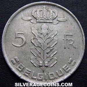 1976 Leopold III Belgian 5 Francs (French) (Obverse)