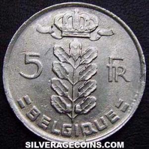 1978 Leopold III Belgian 5 Francs (French) (Obverse)