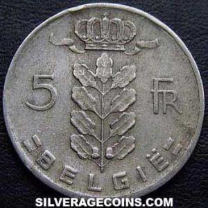 1961 Leopold III Belgian 5 Francs (Dutch) (Obverse)