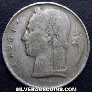 1961 Leopold III Belgian 5 Francs (Dutch) (Reverse)