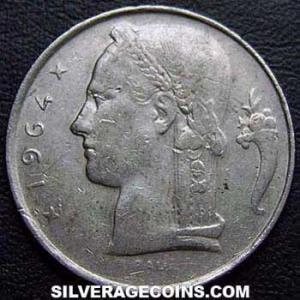 1964 Leopold III Belgian 5 Francs (Dutch) (Reverse)