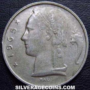 1965 Leopold III Belgian 5 Francs (Dutch) (Reverse)