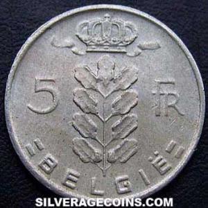 1967 Leopold III Belgian 5 Francs (Dutch) (Obverse)