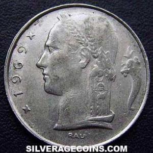 1969 Leopold III Belgian 5 Francs (Dutch) (Reverse)
