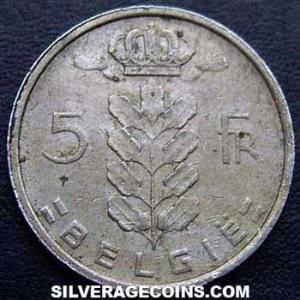 1973 Leopold III Belgian 5 Francs (Dutch) (Obverse)