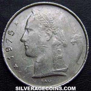 1975 Leopold III Belgian 5 Francs (Dutch) (Reverse)
