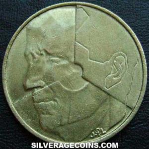 1987 Baudouin Belgian 5 Francs (Dutch) (Obverse)
