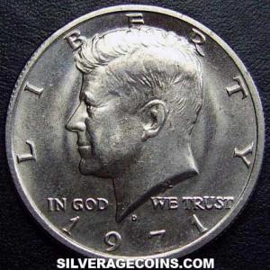 1971 D United States "Kennedy" Half Dollar (Obverse)