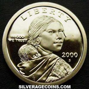 2000 S Proof United States "Sacagawea" Dollar (Obverse)