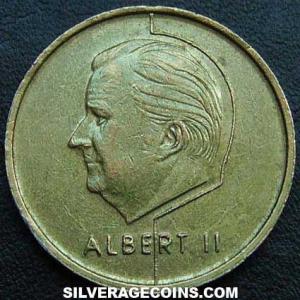 1996 Albert II Belgian 5 Francs (Dutch) (Obverse)