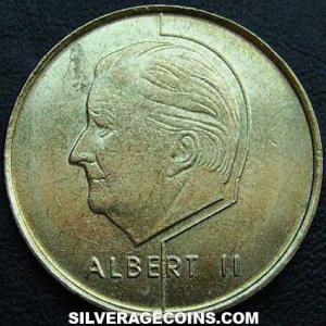 1998 Albert II Belgian 5 Francs (Dutch) (Obverse)
