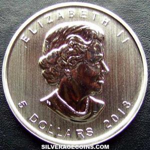 2013 Elizabeth II Canadian 5 Dollars 1 Ounce Silver (Antelope) (Obverse)