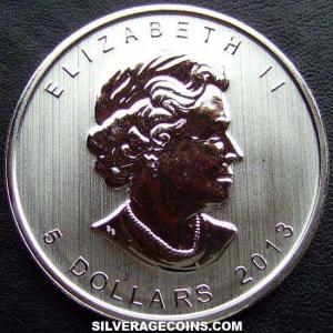 2013 Elizabeth II Canadian 5 Dollars 1 Ounce Silver (Bison) (Obverse)