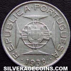 1938 Mozambican Silver 2 1/2 Escudos (Obverse)
