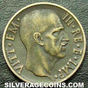 1940 R Yr.XVIII Vittorio Emanuele III Italian 5 Centesimi (Obverse)