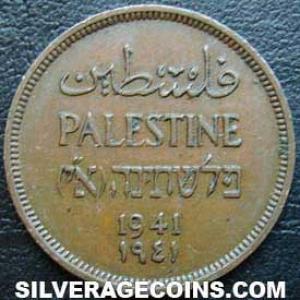 1941 Palestinian Bronze 1 Mil (Obverse)
