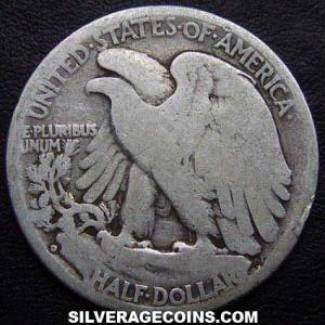 1935 D United States "Walking Liberty" Silver Half Dollar (Reverse)