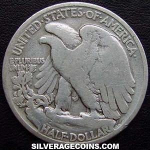 1936 United States "Walking Liberty" Silver Half Dollar (Reverse)