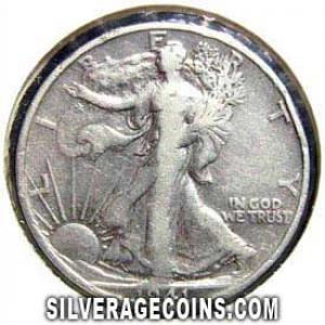 1941 S large S United States "Walking Liberty" Silver Half Dollar (Obverse)