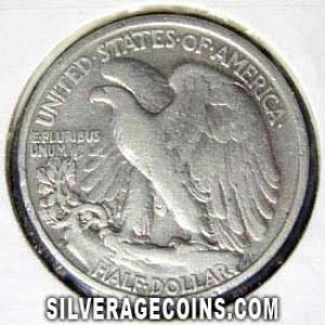 1941 S large S United States "Walking Liberty" Silver Half Dollar (Reverse)